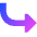 Triangle Arrow Curve Down Right Icon from Sharp Gradient Set