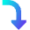 Triangle Arrow Curve Right Down Icon from Sharp Gradient Set