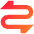 Triangle Arrow Curvy Both Direction 2 Icon from Sharp Gradient Set