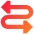 Triangle Arrow Curvy Both Direction 3 Icon from Sharp Gradient Set