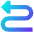 Triangle Arrow Curvy Left Up Icon from Sharp Gradient Set