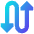 Triangle Arrow Curvy Up Down 3 Icon from Sharp Gradient Set