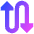 Triangle Arrow Curvy Up Down 4 Icon from Sharp Gradient Set