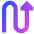 Triangle Arrow Curvy Up Right Icon from Sharp Gradient Set