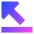 Triangle Arrow Diagonal Top Left Icon from Sharp Gradient Set
