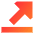 Triangle Arrow Diagonal Top Right Icon from Sharp Gradient Set