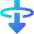 Triangle Arrow Elipse Down Icon from Sharp Gradient Set