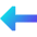 Triangle Arrow Left 1 Icon from Sharp Gradient Set