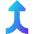 Triangle Arrow Merge Vertical Icon from Sharp Gradient Set