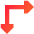 Triangle Arrow Top Left Corner Icon from Sharp Gradient Set