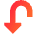 Triangle Arrow Turn Down Left Icon from Sharp Gradient Set