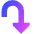 Triangle Arrow Turn Down Right Icon from Sharp Gradient Set