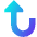 Triangle Arrow Turn Up Left Icon from Sharp Gradient Set