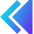 Double Tailless Triangle Arrow Left Icon from Sharp Gradient Set