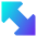 Thick Arrow Diagonal 2 Icon from Sharp Gradient Set