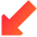Thick Arrow Diagonal Bottom Left Icon from Sharp Gradient Set