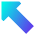 Thick Arrow Diagonal Upper Left Icon from Sharp Gradient Set