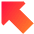 Thick Arrow Diagonal Upper Left Large Icon from Sharp Gradient Set