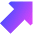 Thick Arrow Diagonal Upper Right Large Icon from Sharp Gradient Set