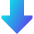 Thick Arrow Down Large Icon from Sharp Gradient Set
