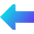 Thick Arrow Left Icon from Sharp Gradient Set