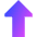 Thick Arrow Up Icon from Sharp Gradient Set