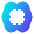 Artificial Intelligence Brain Chip Icon from Sharp Gradient Set