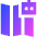 Ai Map Generating Robot Icon from Sharp Gradient Set