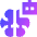 Artificial Intelligence Robot Icon from Sharp Gradient Set