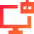 Computer Ai Robot Icon from Sharp Gradient Set