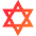 Hexagram Icon from Sharp Gradient Set