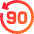 Button Go Backward 90 Icon from Sharp Gradient Set