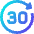 Button Go Forward 30 Icon from Sharp Gradient Set