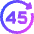 Button Go Forward 45 Icon from Sharp Gradient Set