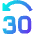 Button Jump Backward 30 Icon from Sharp Gradient Set