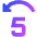 Button Jump Backward 5 Icon from Sharp Gradient Set