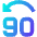 Button Jump Backward 90 Icon from Sharp Gradient Set