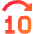 Button Jump Forward 10 Icon from Sharp Gradient Set