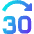 Button Jump Forward 30 Icon from Sharp Gradient Set