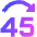 Button Jump Forward 45 Icon from Sharp Gradient Set