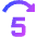 Button Jump Forward 5 Icon from Sharp Gradient Set