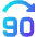 Button Jump Forward 90 Icon from Sharp Gradient Set