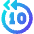 Button Skip Backward 10 Icon from Sharp Gradient Set