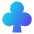 Clubs Symbol Icon from Sharp Gradient Set