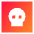 Dice Skull Icon from Sharp Gradient Set