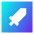 Dice Sword Icon from Sharp Gradient Set