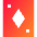 Card Game Diamond Icon from Sharp Gradient Set