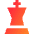 Chess King Icon from Sharp Gradient Set