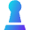 Chess Pawn Icon from Sharp Gradient Set