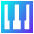 Piano Keys Icon from Sharp Gradient Set